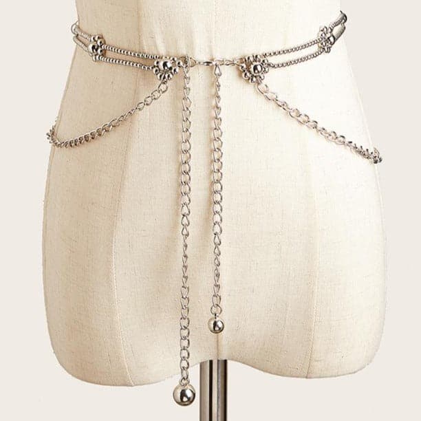 Flower beaded waist chain  | Festival Outfits Women
