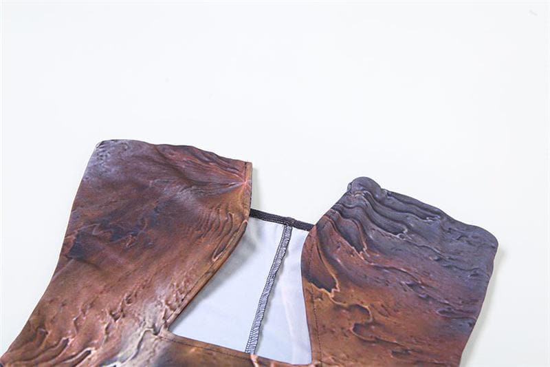 Print abstract notch neck tube jumpsuit  | Festival Outfits Women