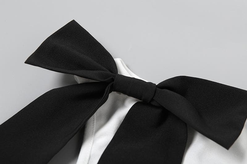 Takardar tank mai kama da ta Bowknot crewneck | Kayan Biki na Mata