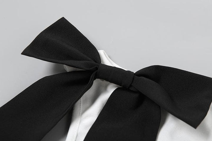 Takardar tank mai kama da ta Bowknot crewneck | Kayan Biki na Mata