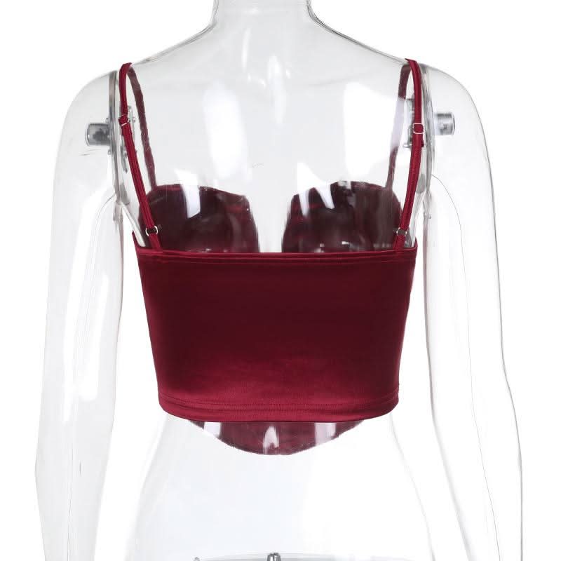 Satin v neck backless solid cami top  | Festival Outfits Women