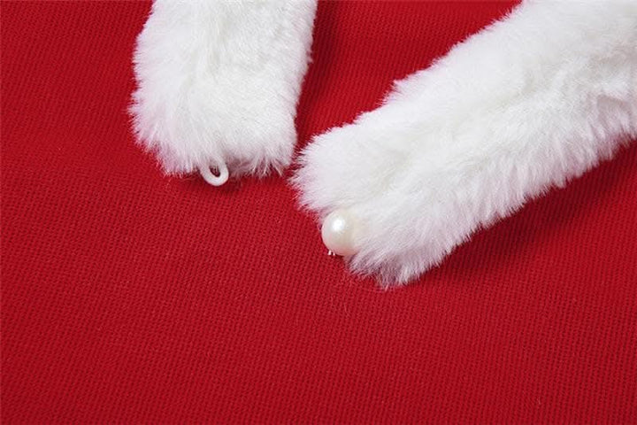 Bowknot contrast halter fluffy gloves backless mini dress-final-sale  | Festival Outfits Women