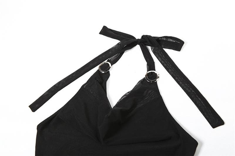 Halter cowl neck flower applique ruffle maxi dress  | Festival Outfits Women