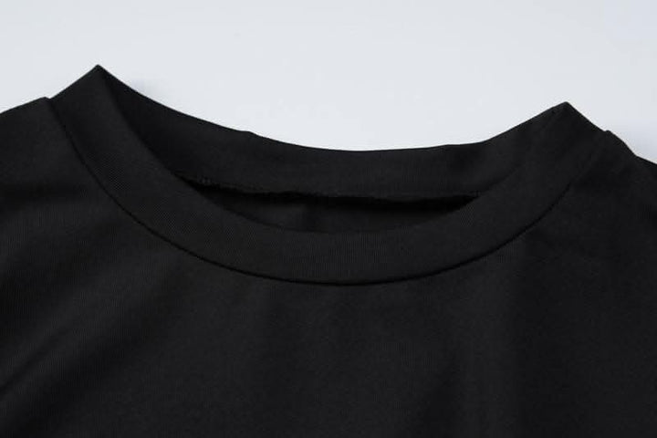 Gloves contrast long sleeve crewneck maxi dress-final-sale  | Festival Outfits Women