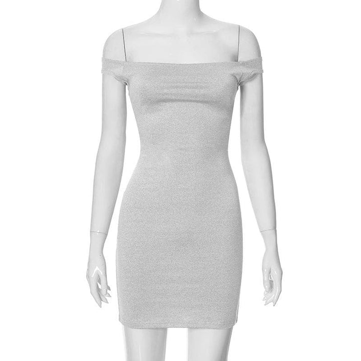 Off shoulder solid backless mini dress  | Festival Outfits Women-final-sale