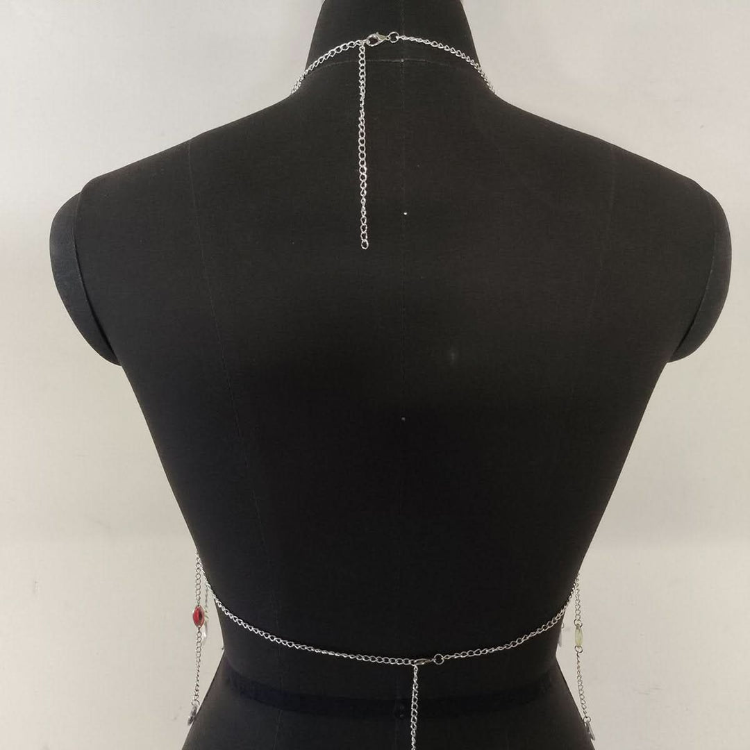 V neck halter tassels backless crop top  | Festival Outfits Women