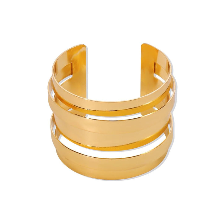 Layered open solid hollow out bracelet  | Festival Outfits Women