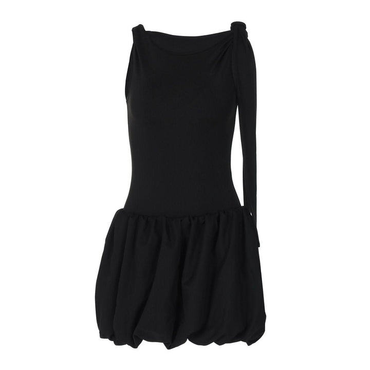 One shoulder knotted bodysuit mini skirt set  | Festival Outfits Women