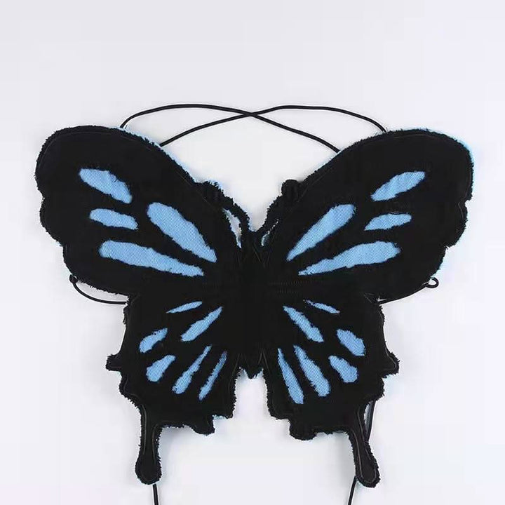 Butterfly pattern backless corss back cami top  | Festival Outfits Women