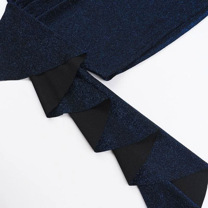 Ruched ruffle irregular backless tube mini dress  | Festival Outfits Women