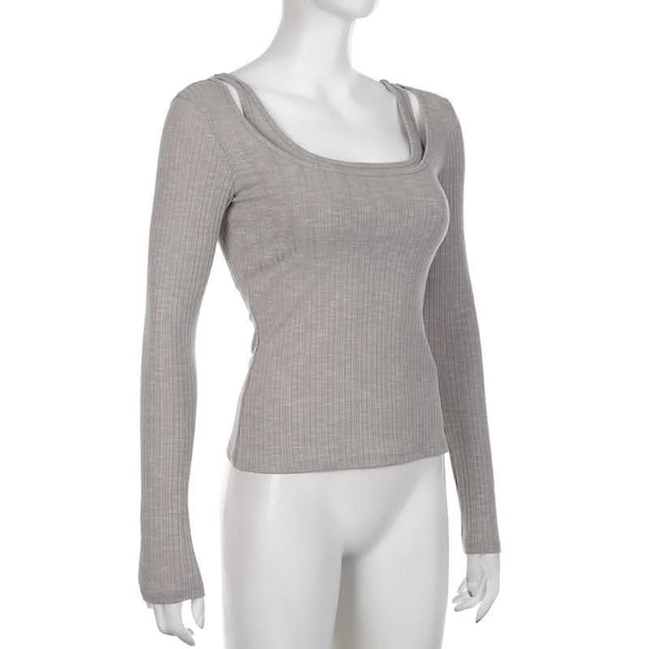 Long sleeve ribbed solid 2 piece top-final-sale  | Festival Outfits Women