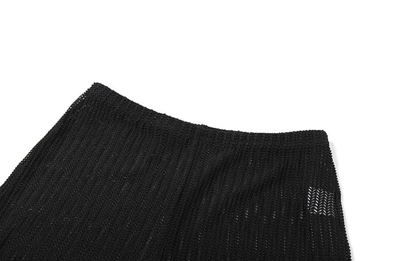 Halter shrug textured see through pant set-final-sale  | Festival Outfits Women