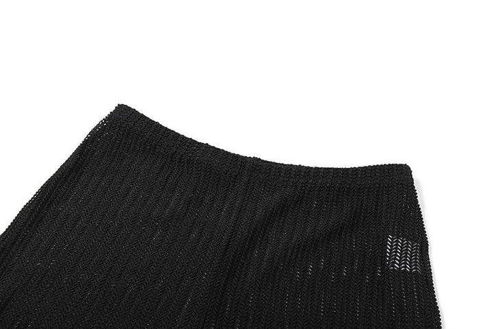 Halter shrug textured see through pant set-final-sale  | Festival Outfits Women