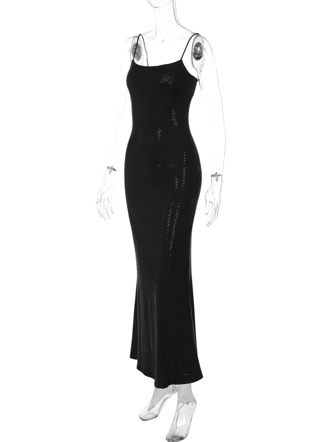 U neck polka dot cami maxi dress  | Festival Outfits Women