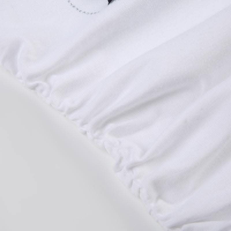 Short sleeve bowknot beaded ruched top-final-sale