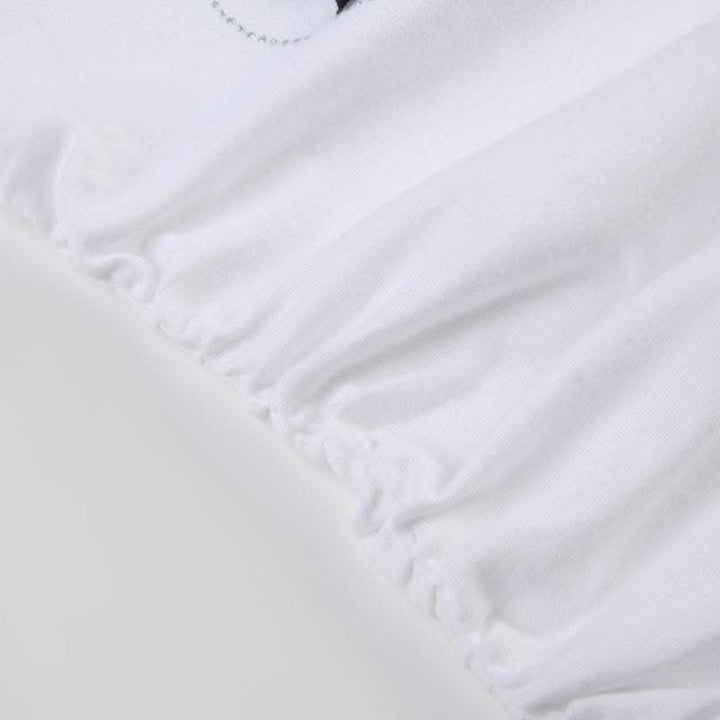 Short sleeve bowknot beaded ruched top-final-sale
