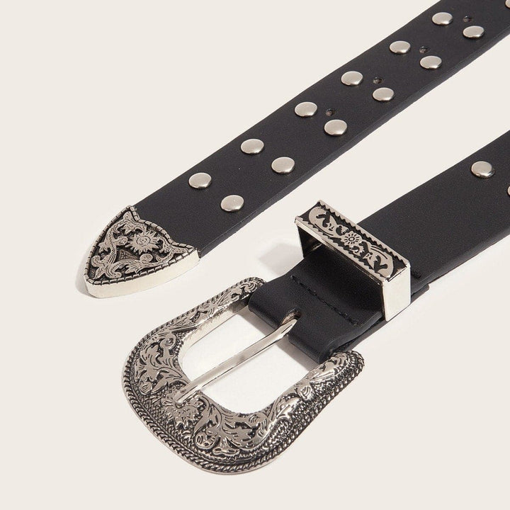 PU leather rivet buckle belt  | Festival Outfits Women