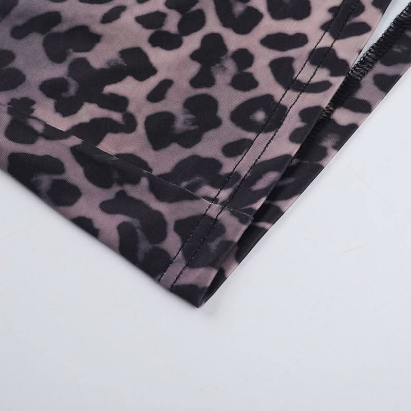 Leopard print square neck backless cami maxi dress  | Festival Outfits Women