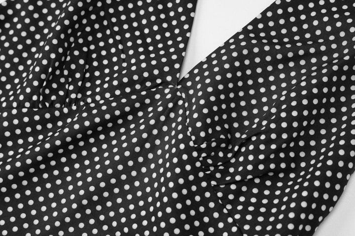 Halter polka dot print backless maxi dress-final-sale  | Festival Outfits Women