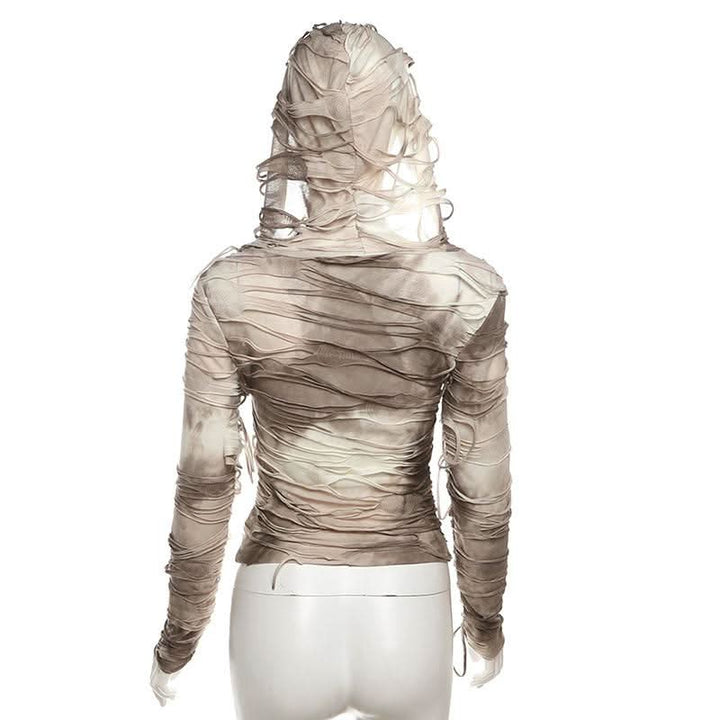 Hoodie long sleeve tie dye top  | Festival Outfits Women