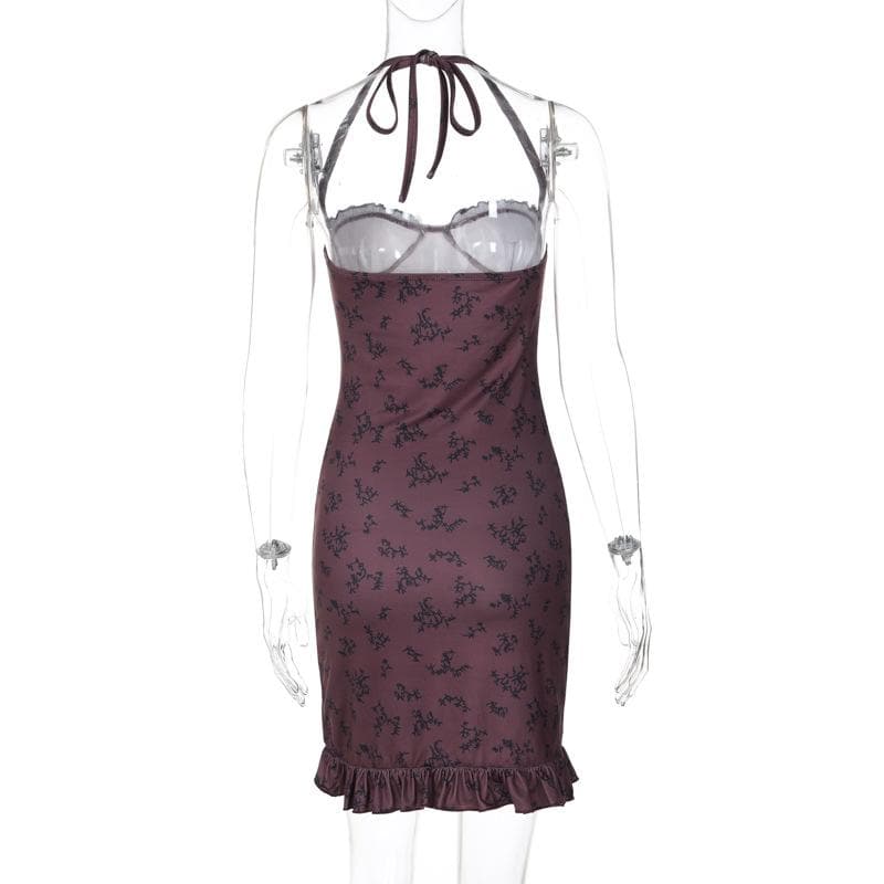 Riga mai laushi mara baya da aka yi da Halter | Kayan Biki na Mata