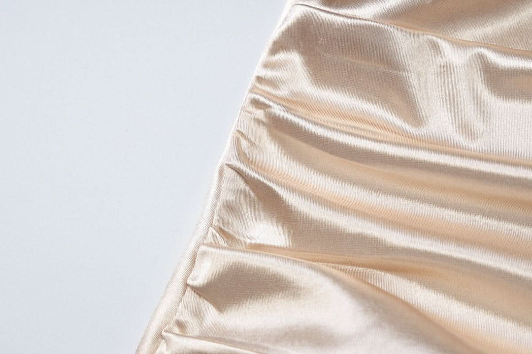 Halter cowl neck ruched backless slit maxi dress  | Festival Outfits Women