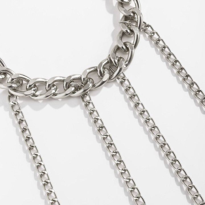 Cuban tassels metal chain choker necklace  | Festival Outfits Women