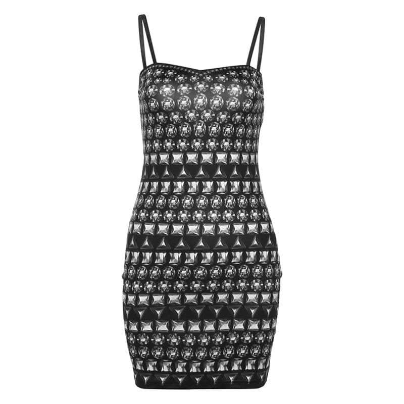 Contrast print sweetheart neck backless cami mini dress-final-sale  | Festival Outfits Women