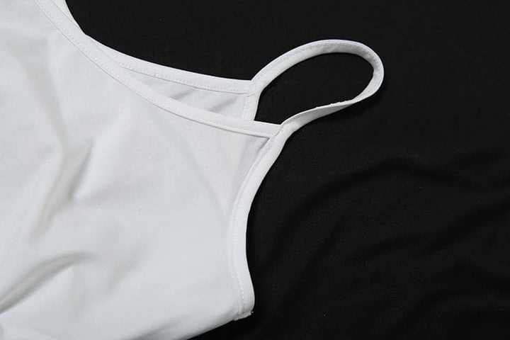 Rigar maxi mai kyau ta U neck hollow out solid cami cut out | Kayan Biki na Mata