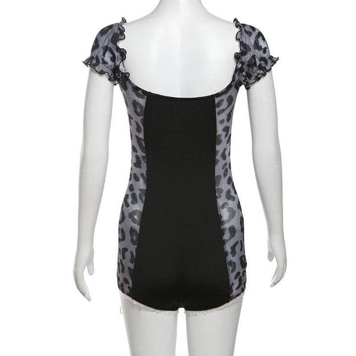 Rigar gajeriyar riga mai laushi da aka buga da damisa | Kayan Biki na Mata