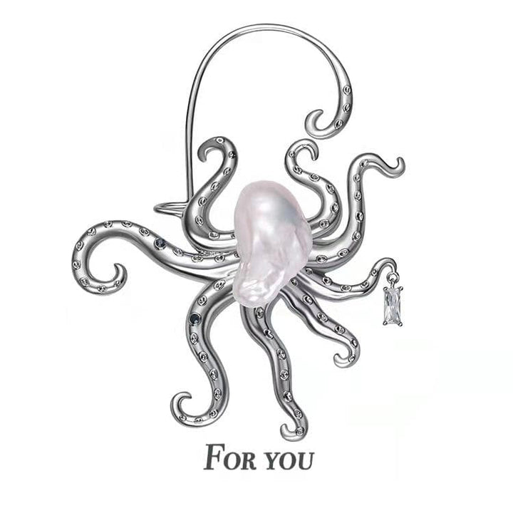 Faux pearl octopus adjustable earrings  | Festival Outfits Women