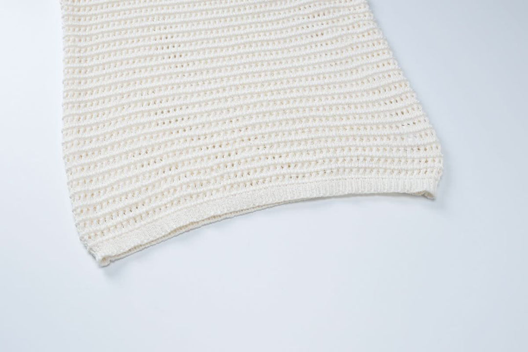 U neck backless knitted self tie cami maxi dress  | Festival Outfits Women-final-sale