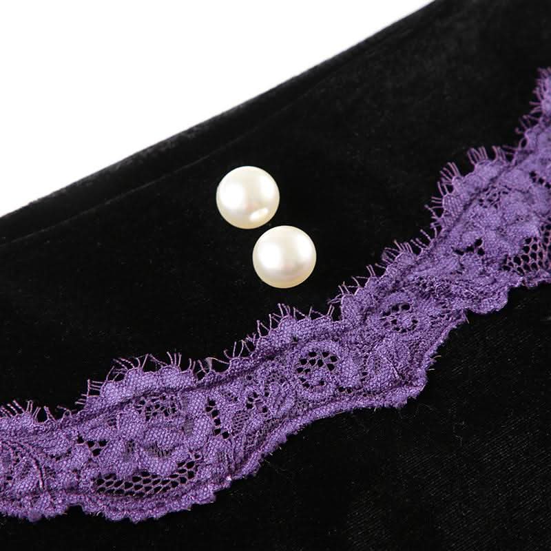 Velvet lace hem beaded maxi skirt  | Festival Outfits Women