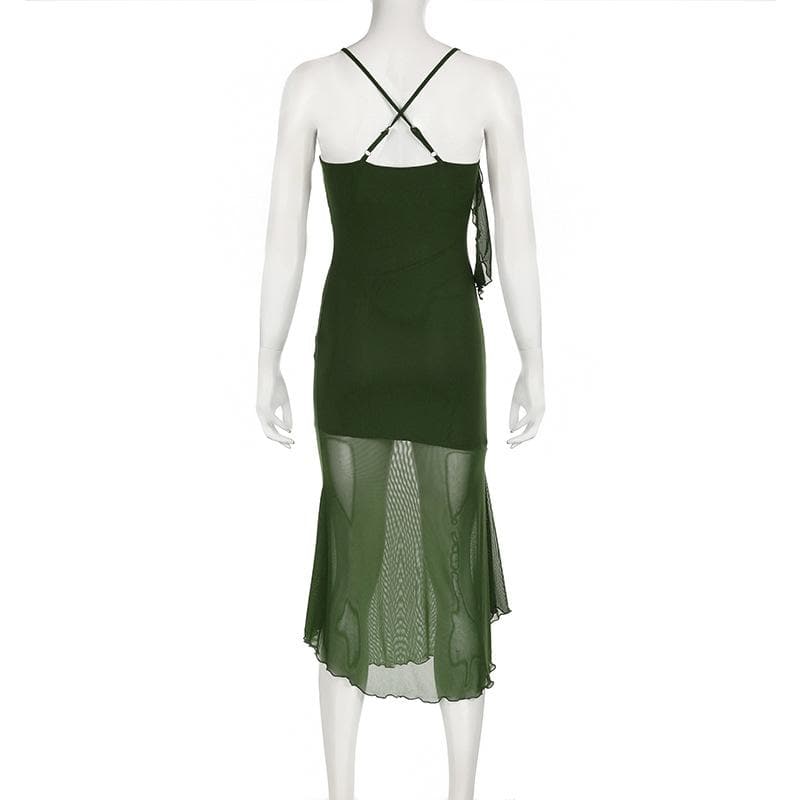 Rigar midi mara tsari mai kama da ta Ruffle | Kayan Biki na Mata