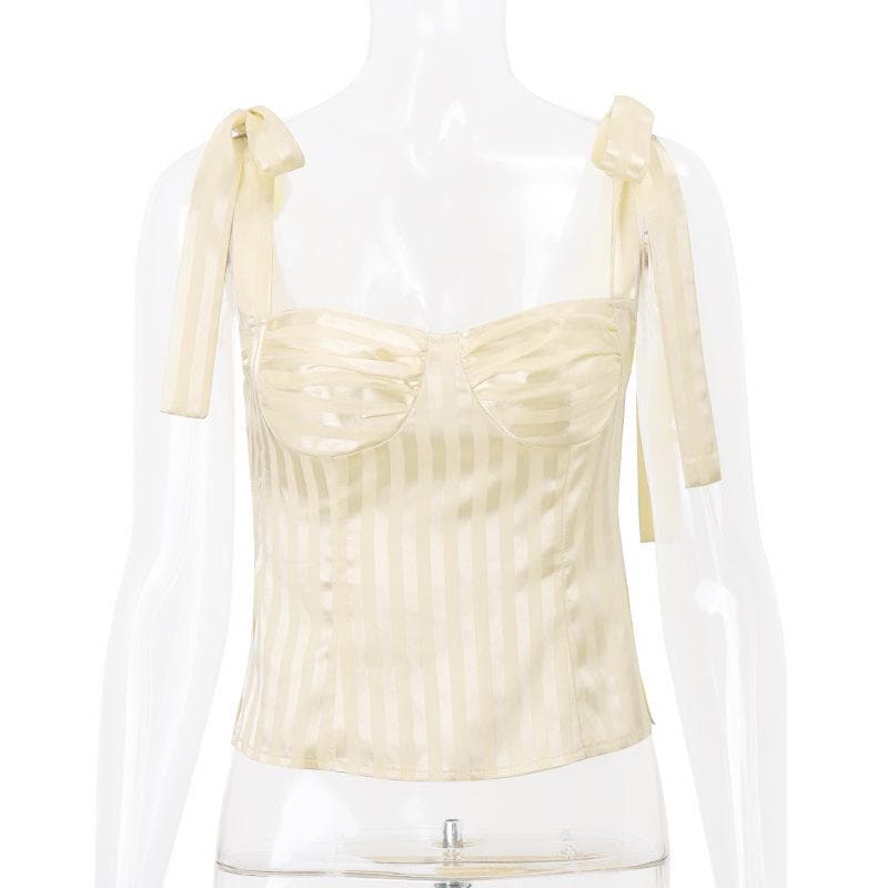 Ribbon cami mai ratsi mai kama da bowknot | Kayan Biki na Mata