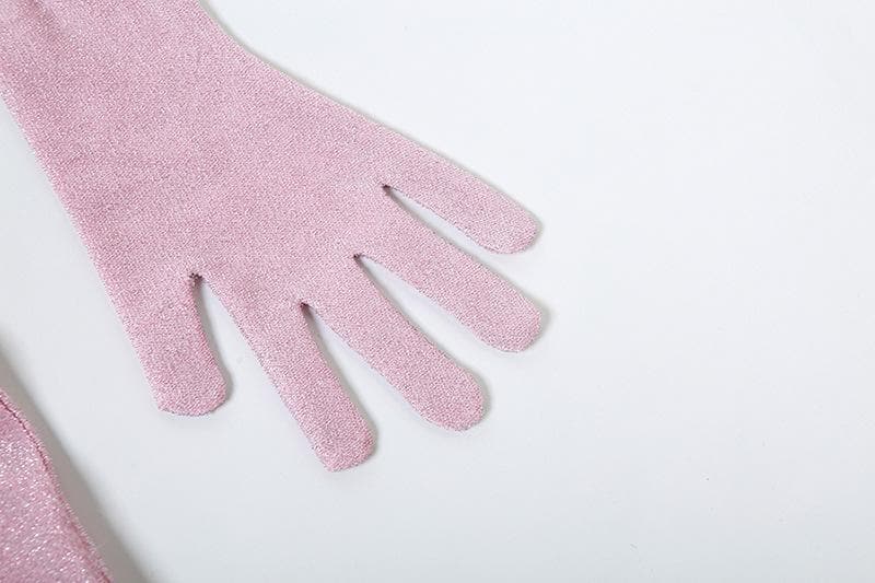 Gloves flower applique mesh patchwork ruched tube mini dress-final-sale  | Festival Outfits Women