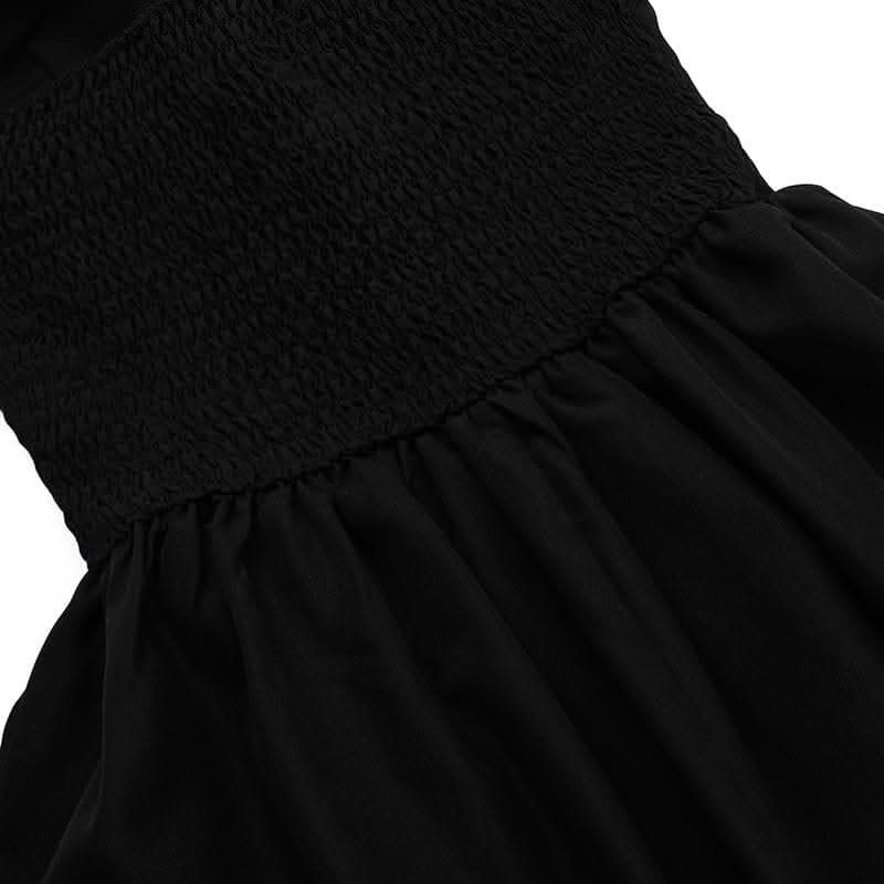 Buckle smocked sweetheart neck tube midi dress-final-sale  | Festival Outfits Women