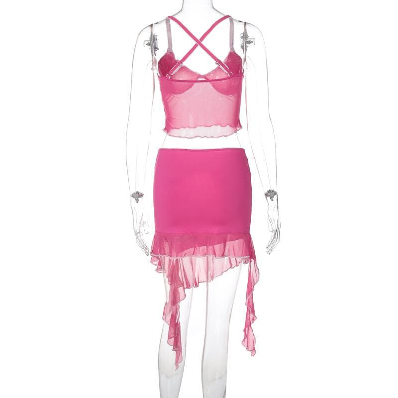 Saitin siket mai tsayi da aka yi da roba mai kauri da aka yi da roba mai kauri da aka yi da cami | Kayan Biki na Mata