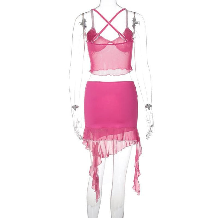 Saitin siket mai tsayi da aka yi da roba mai kauri da aka yi da roba mai kauri da aka yi da cami | Kayan Biki na Mata