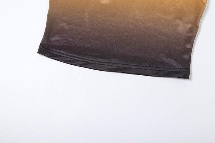 Satin wando mara hannu mai siffar crewneck ruched hollow out | Kayan Biki na Mata