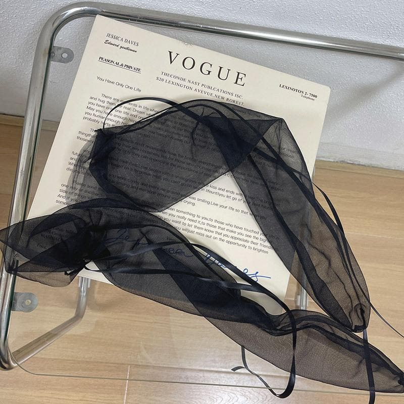Sheer mesh ribbon contrast socks  | Festival Outfits Women