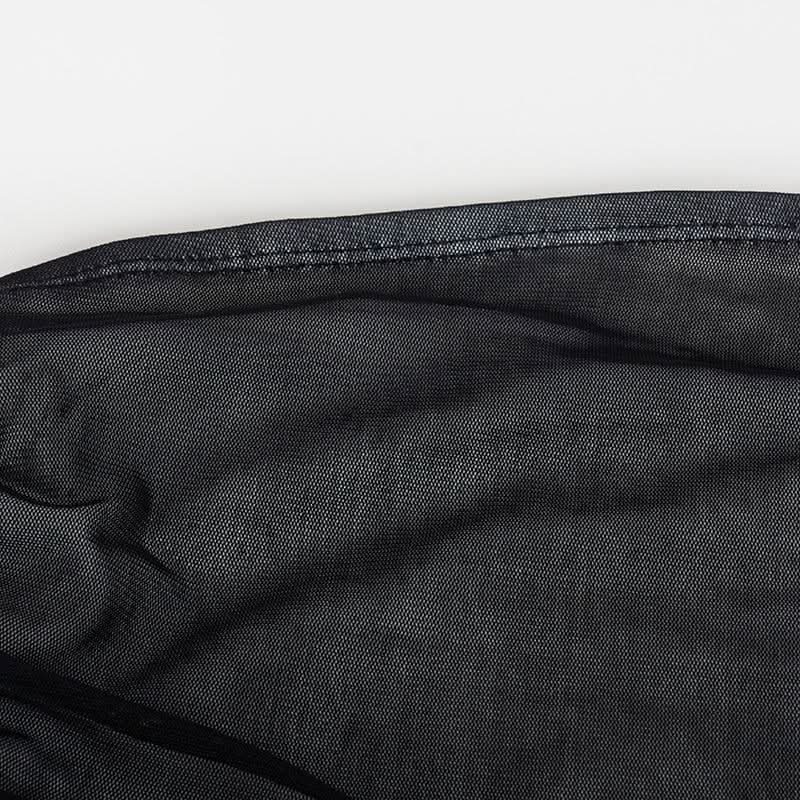 Backless mesh ruched tube mini dress  | Festival Outfits Women