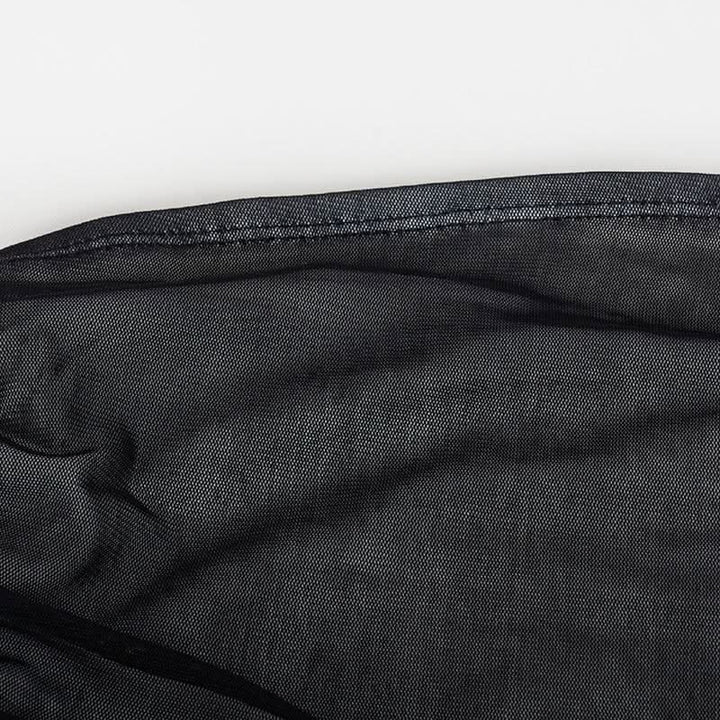 Backless mesh ruched tube mini dress  | Festival Outfits Women