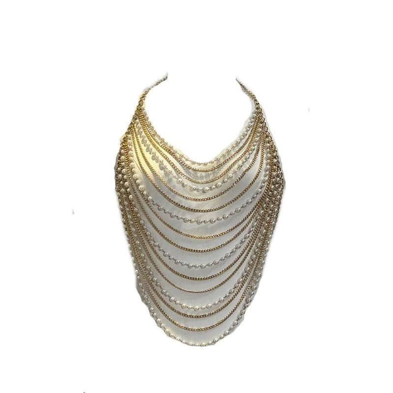 Halter metal chain beaded hollow out cut out top  | Festival Outfits Women-final-sale