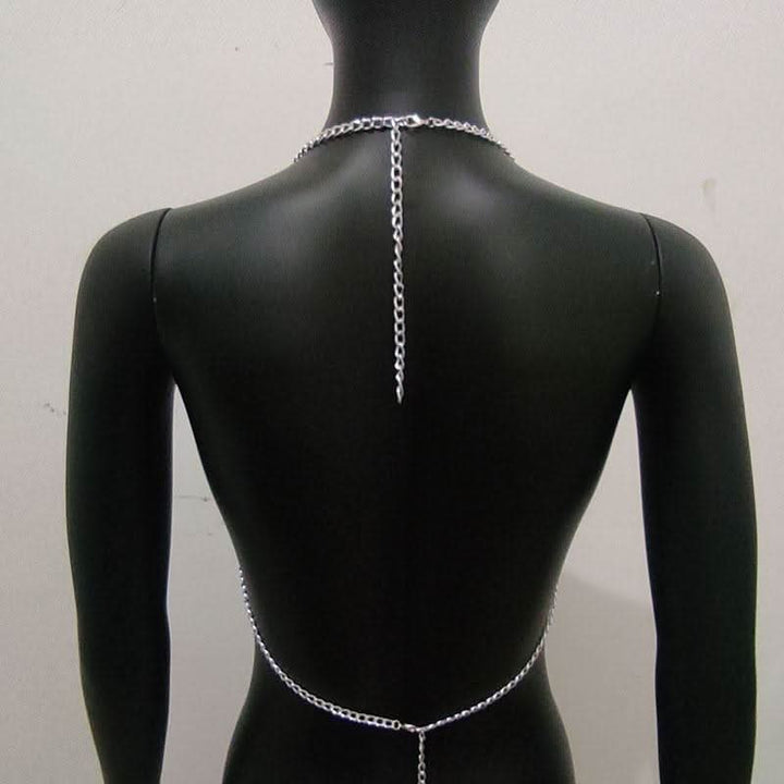 Halter o ring crystal hollow out backless crop cut out top  | Festival Outfits Women