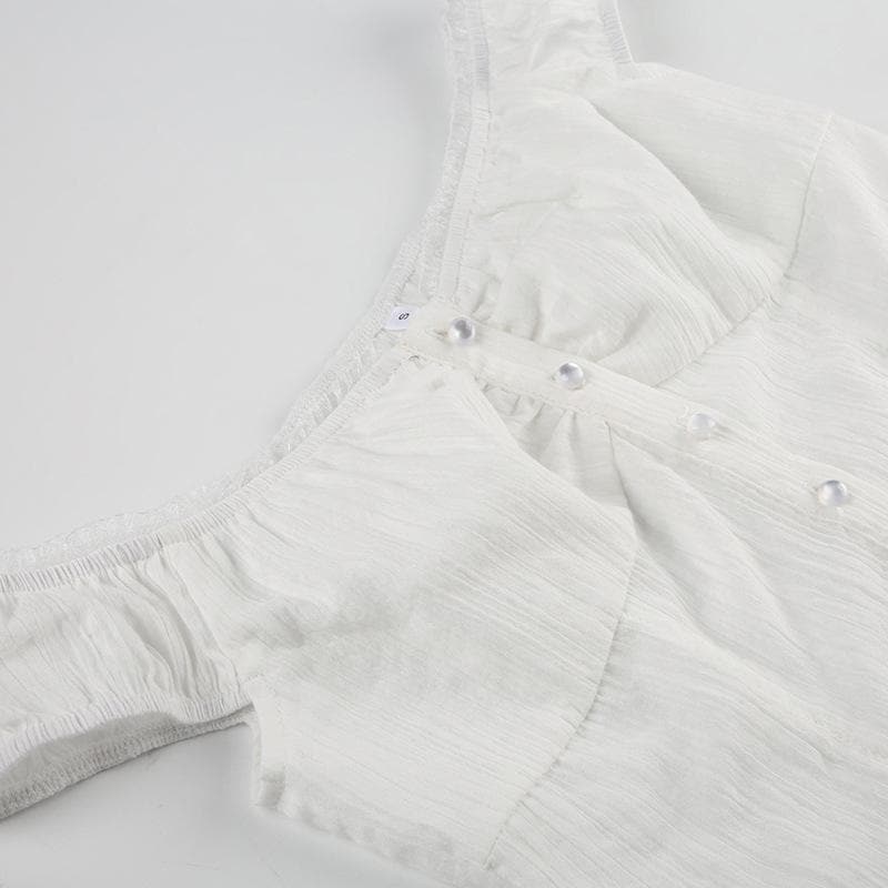 Rigar da aka yi da maɓalli mai lanƙwasa a kafada | Kayan Biki na Mata