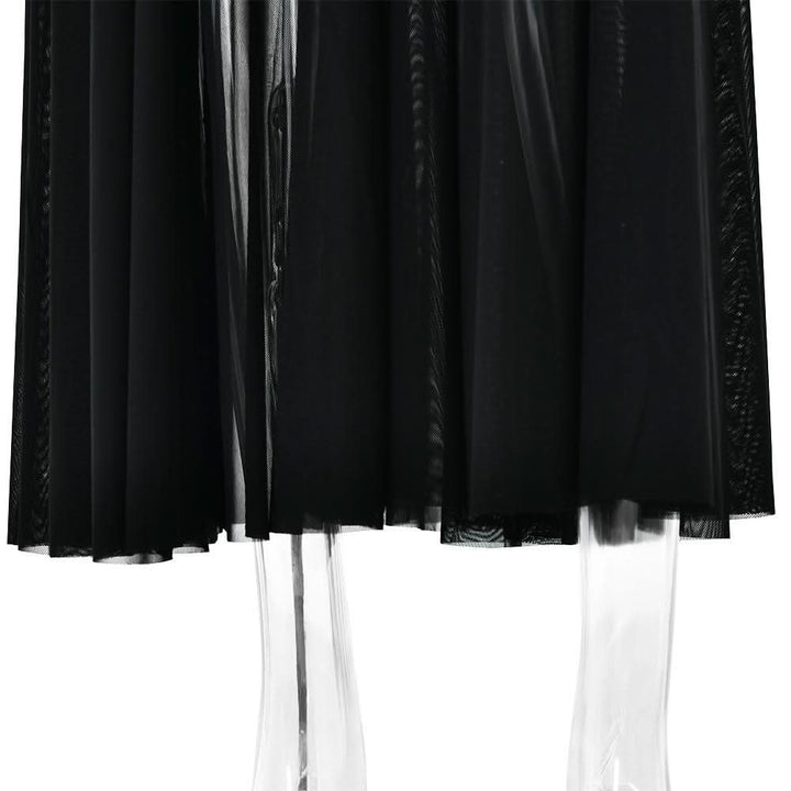 Off shoulder ruched mesh patchwork solid maxi dress  | Festival Outfits Women