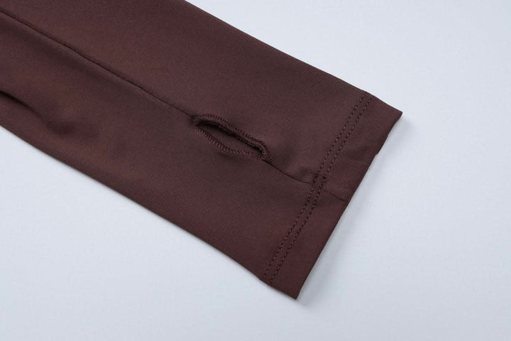 High neck long sleeve zip-up pant set  | Festival Outfits Women