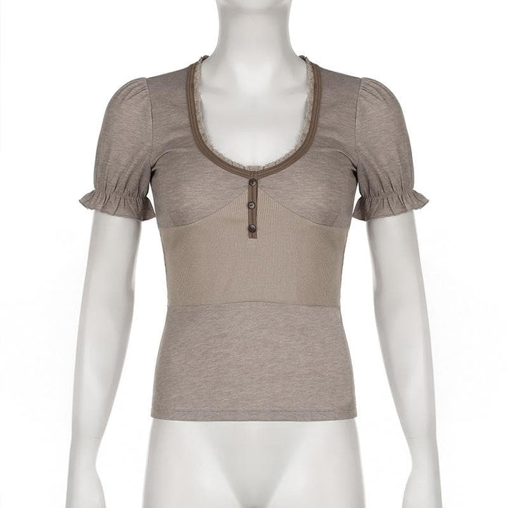 Rigunan gajeriyar riga mai maɓalli mai ɗaure da ribbed | Kayan Biki na Mata