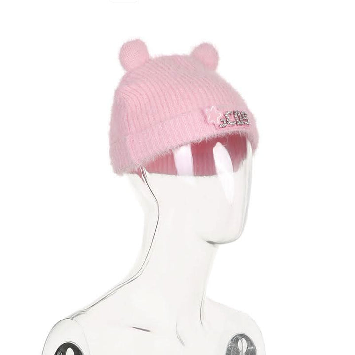 Fluffy beaded star applique hat  | Festival Outfits Women